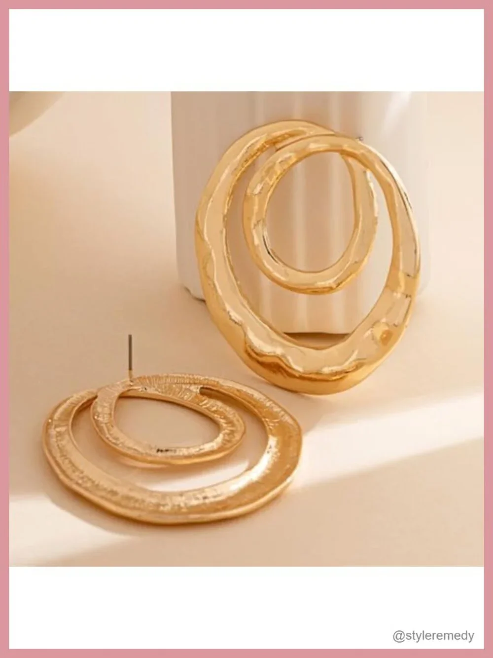 Chunky Geometric Big Dangle Earrings Large Round Statement Drop Earrings Circle